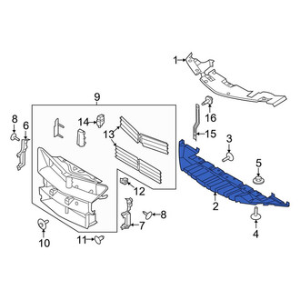Lincoln OE - Front Lower Radiator Support Splash Shield