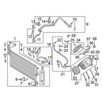 Lincoln OE - Upper A/C Refrigerant Line Seal Kit