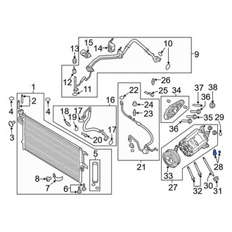 Lincoln OE - Upper A/C Refrigerant Line O-Ring