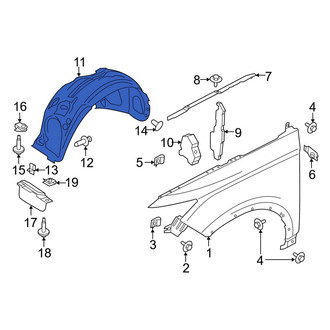 Lincoln OE - Front Left Fender Splash Shield