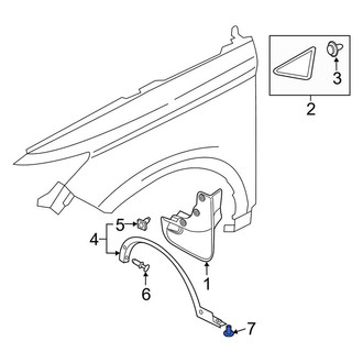 Lincoln OE - Fender Liner Retainer