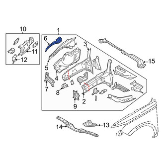 Lincoln OE - Front Left Inner Fender Apron Reinforcement