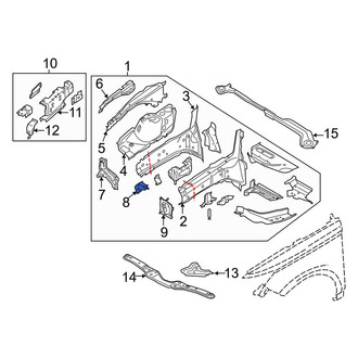 Lincoln OE - Front Left Outer Fender Apron Reinforcement