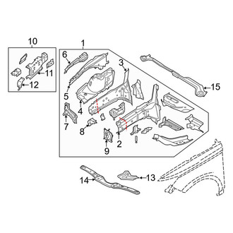 Lincoln OE - Fender - Structural Components & Rails