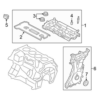 Lincoln OE - Engine / Transaxle - Valve & Timing Covers (2.3L)