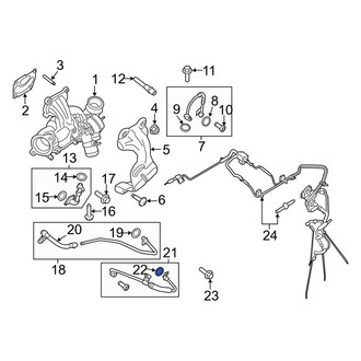 Lincoln OE - Outer Turbocharger Coolant Line Gasket