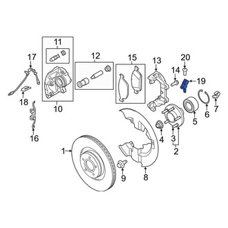 Lincoln OE - Front ABS Wheel Speed Sensor