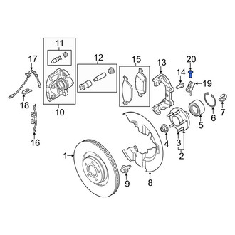 Lincoln OE - Front ABS Wheel Speed Sensor Bolt