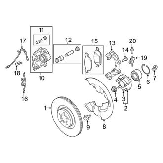Lincoln OE - Front Suspension - Brake Components