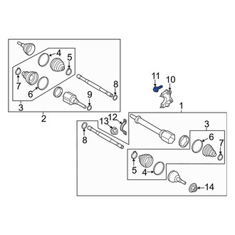 Lincoln OE - CV Axle Shaft Carrier Bearing Bolt