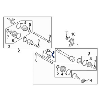 Lincoln OE - Front CV Axle Shaft Carrier Bearing Clamp