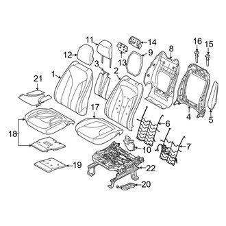 Lincoln OE - Seats & Tracks - Front Seat Components (Driver Seat)