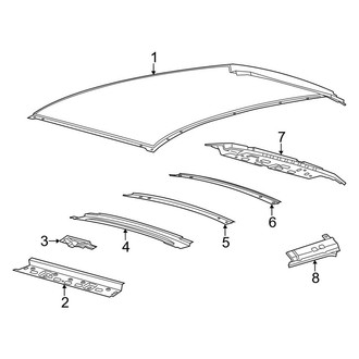 Lincoln OE - Roof & Components (W/O Panoramic Roof)