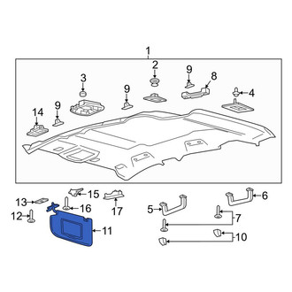 Lincoln OE - Front Left Sun Visor