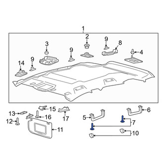 Lincoln OE - Sun Visor Holder Screw