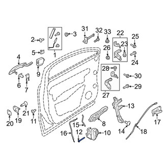 Lincoln OE - Front Door Latch Bolt