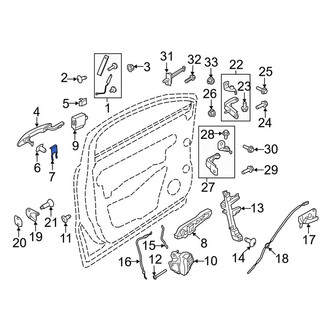 Lincoln OE - Left Door Lock Cylinder Clip