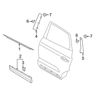 Lincoln OE - Rear Door - Exterior Trim