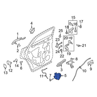 Lincoln OE - Rear Left Door Latch Assembly