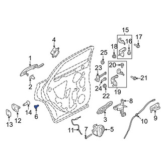 Lincoln OE - Front Door Latch Bolt