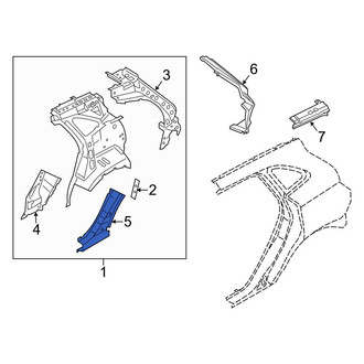 Lincoln OE - Rear Left Lower Quarter Panel Extension