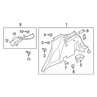 Lincoln OE - Quarter Panel - Interior Trim