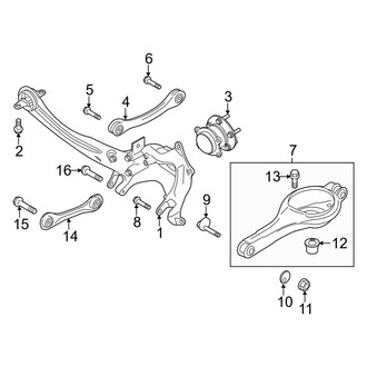 Lincoln OE - Rear Suspension - Suspension Components (FWD)