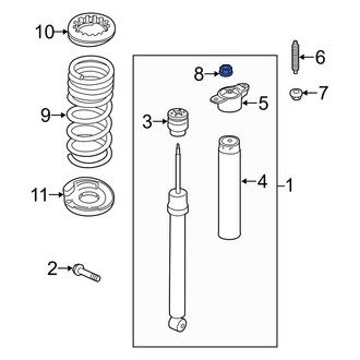 Lincoln OE - Rear Upper Suspension Shock Absorber Nut