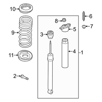 Lincoln OE - Rear Suspension - Shocks & Components (W/O Electronic Shocks), (FWD)