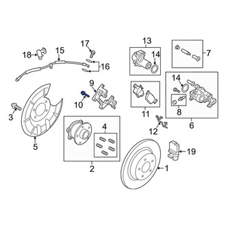 Lincoln OE - Front Disc Brake Caliper Anchor Plate Bolt