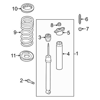 Lincoln OE - Rear Suspension - Shocks & Components (W/O Electronic Shocks), (AWD)