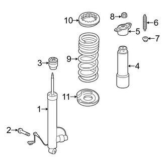 Lincoln OE - Rear Suspension - Shocks & Components (With Electronic Shocks), (AWD)