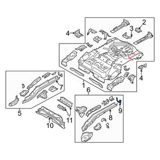 Lincoln OE - Rear Floor Side Rail Bracket