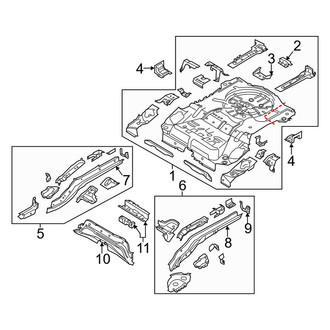 Lincoln OE - Rear Body & Floor - Floor & Rails