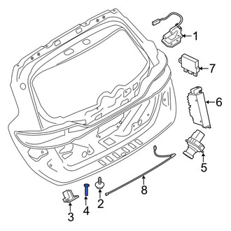 Lincoln OE - Liftgate Lock Striker Plate Bolt
