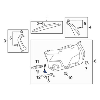 Lincoln OE - Liftgate Pull Handle Screw