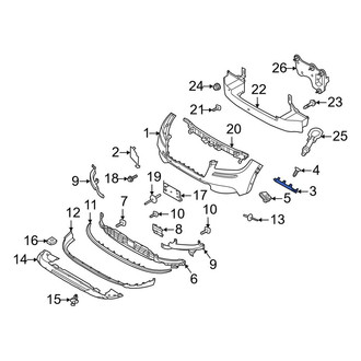 Lincoln OE - Front Left Bumper Cover Support Rail