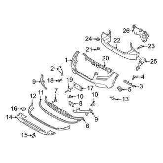 Lincoln OE - Front Bumper & Grille - Bumper & Components
