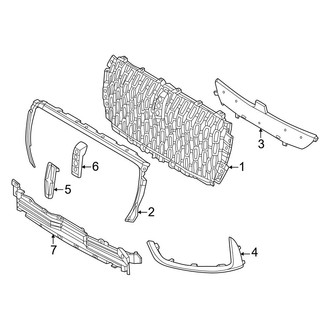 Lincoln OE - Front Bumper & Grille - Grille & Components (Type 1)