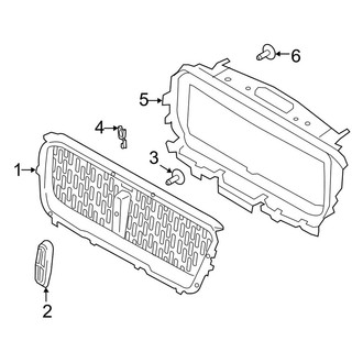 Lincoln OE - Front Bumper & Grille - Grille & Components