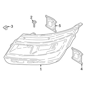 Lincoln OE - Front Lamps - Headlamp Components (With Jeweled Lamps), (Reserve)