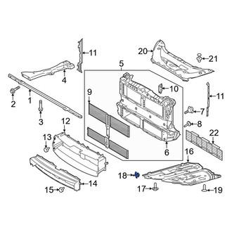 Lincoln OE - Radiator Support Splash Shield Nut