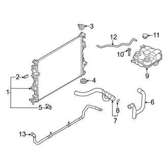 Lincoln OE - Cooling - Radiator & Components (Main), (2.5L)