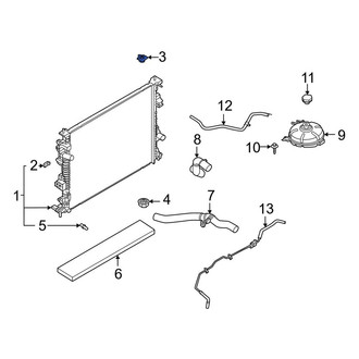 Lincoln OE - Upper Radiator Insulator