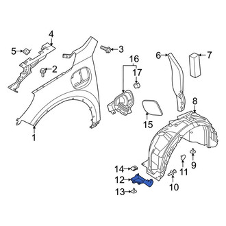 Lincoln OE - Front Left Fender Liner Extension