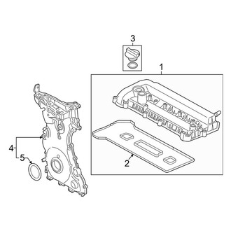 Lincoln OE - Engine / Transaxle - Valve & Timing Covers (2.5L)