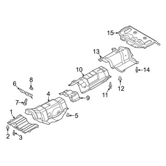 Lincoln OE - Exhaust System - Heat Shields (2.3L)