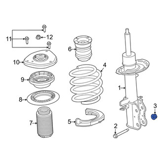 Lincoln OE - Lower Suspension Strut Nut