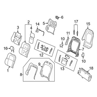 Lincoln OE - Seats & Tracks - Passenger Seat Components (Seat Back)