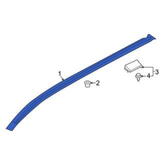 Lincoln OE - Left Roof Luggage Carrier Side Rail